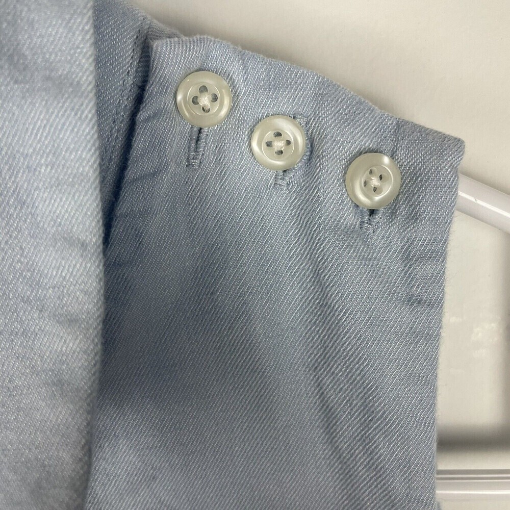 Intermix Blue Sleeveless Button Down Shirt Tencel cotton blend small - Picture 4 of 9